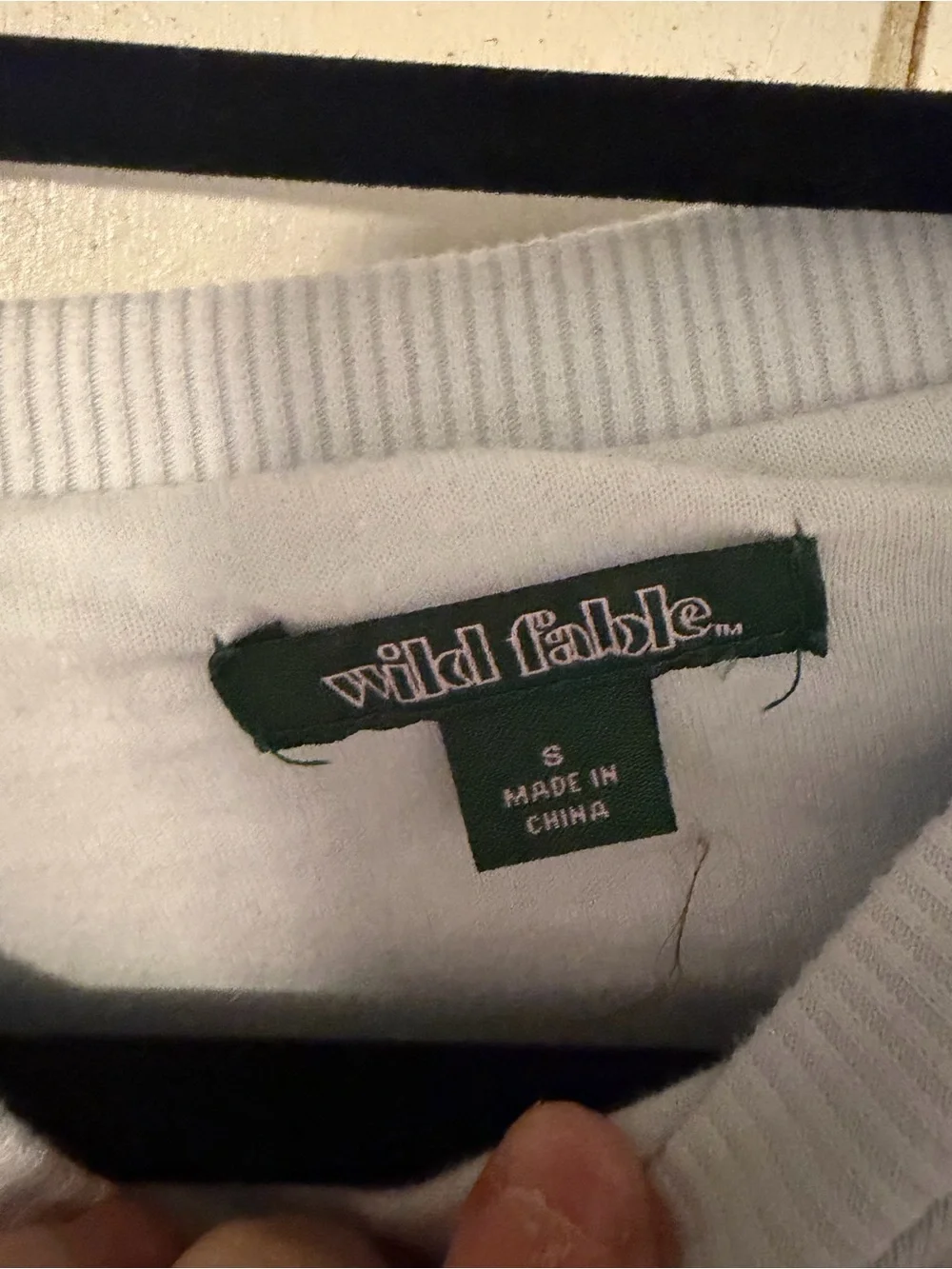 wild fable Light Blue Cropped Pullover Sweatshirt - Picture 3 of 3